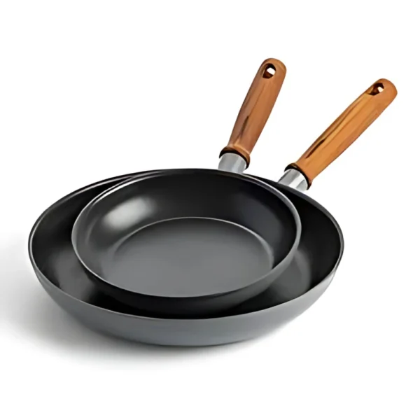 مقلاه مفتوحه بمقبض خشبى -green pan