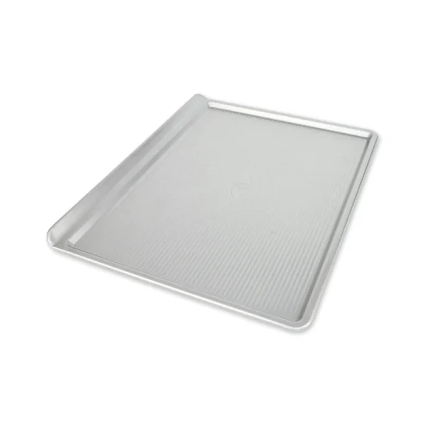 صينية خبز كوكي الأمريكية كبيرة الحجم  مقاومة للالتواء صينية خبز غير لاصقة، مصنوعة  من الفولاذ الألومنيوم، فضي