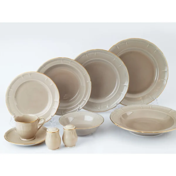 طقم عشاء 40 قطعه بيج مدهب – 1731E – Noritake