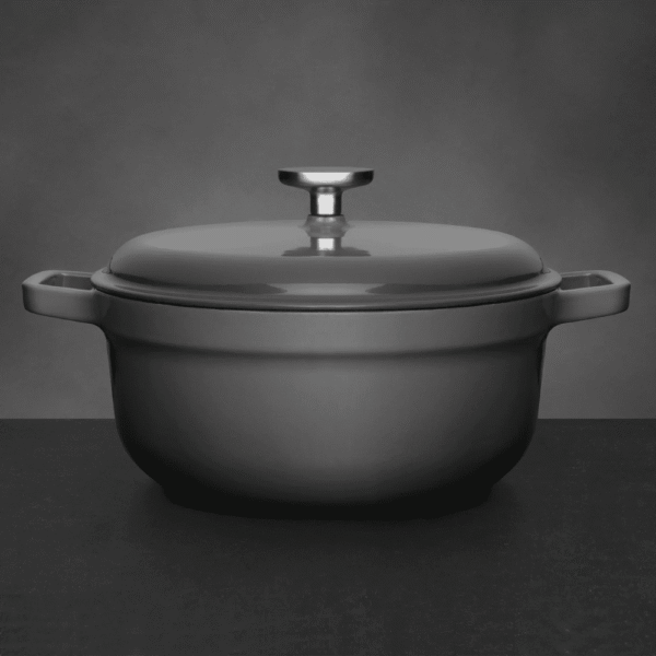 كسرولة من الحديد الزهر رمادي 24 سم