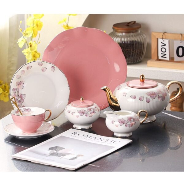 طقم شاي 30 قطعه – Royal – Dark Pink