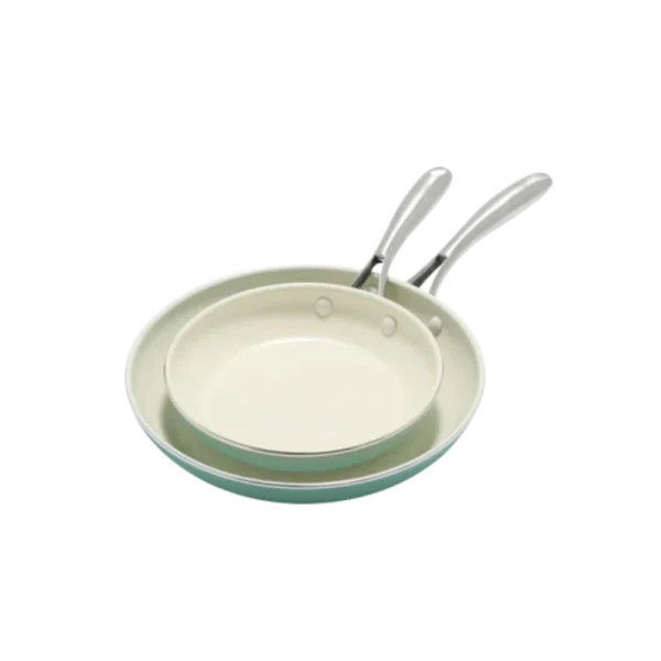 طقم مقلاه بلون الاخضر -green pan