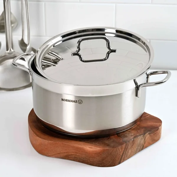 حلة استانليس استيل الفا مقاس 28 سم – Korkmaz