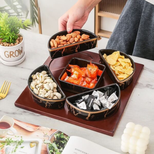 طقم تسالي مقسم بامبو