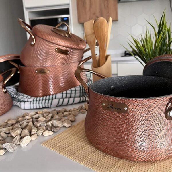 طقم حلل 9 ق – Elegance Copper – Brioni