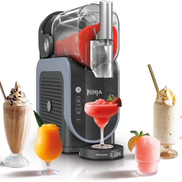 Ninja SLUSHi with RapidChill Technology, 88 oz. Frozen Drink & Slushie Machine, 5 Preset Programs, Margaritas, Frappés, and More, Premium Accents, Black, FS301