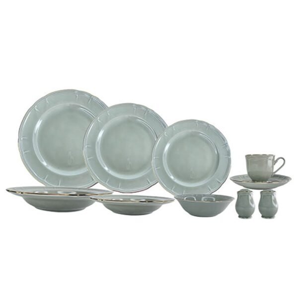 طقم عشاء 40 قطعه اخضر مدهب – 1729E – Noritake