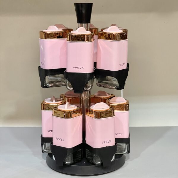 طقم توابل دوار – 12 قطعه