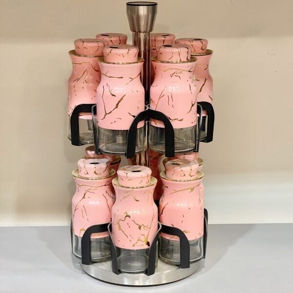 طقم توابل دوار – 12 قطعه