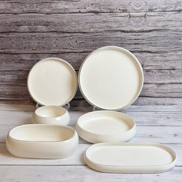 طقم عشاء 26 قطعه – Gold Rim – 4972