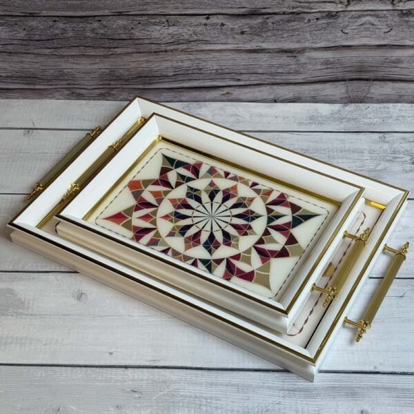 طقم صوانى خشب 2 قطعه – Royal Alfredo – 428B