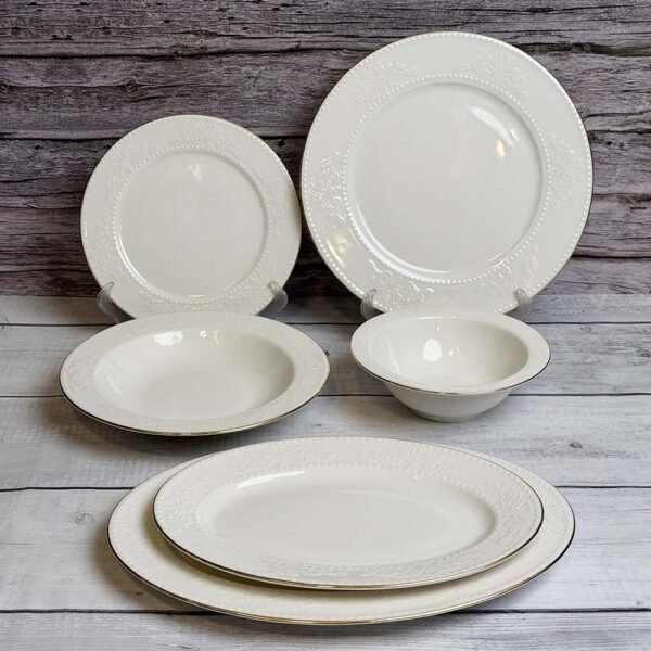 طقم عشاء تركى ٢٦ قطعة – Gold Rim – Bursak