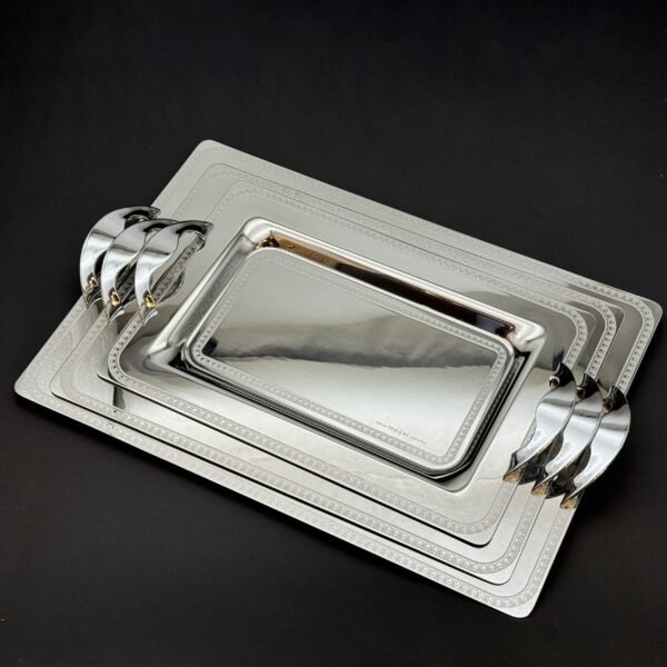 طقم صواني ايطالى 3 قطع – Rect. Patrizia2lines Inox