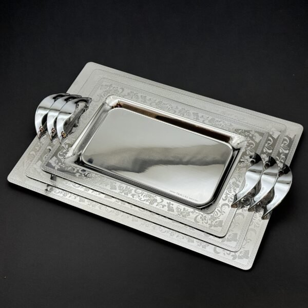 طقم صواني ايطالى 3 قطع – Rect. Florence Inox