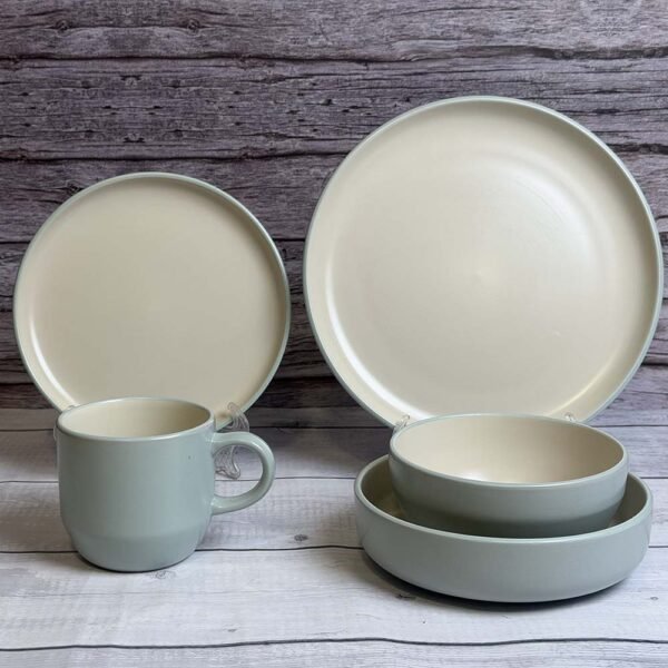 طقم عشاء بورسلين 30 قطعة – Baby Blue Matt – A05