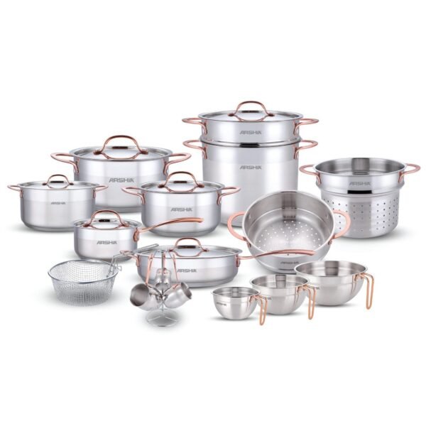 Arshia 22-Piece Stainless Steel Cookware Set – 3832