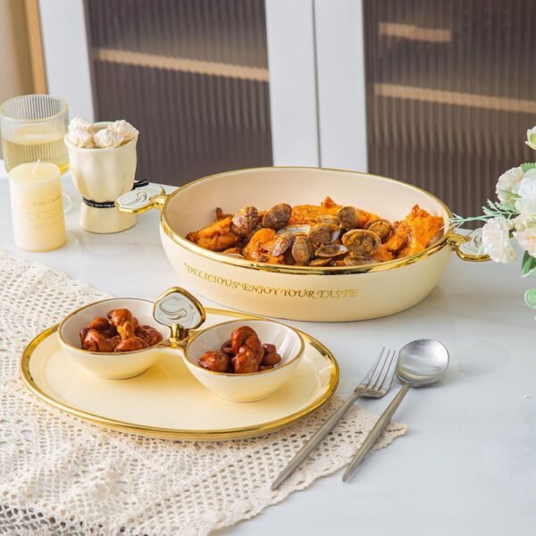 طاجن تقديم بيضاوى – بيج – Modern