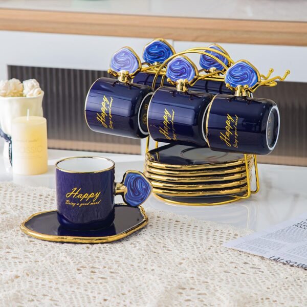 طقم شاى على حامل – كحلى – Modern