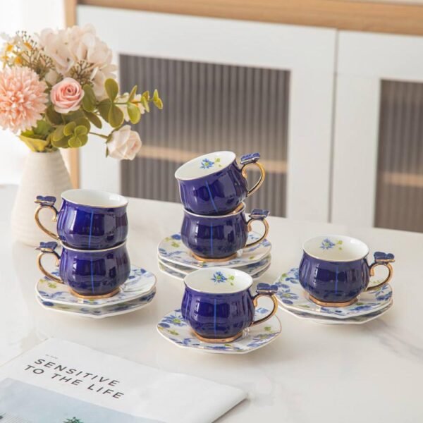 طقم قهوه – Butterfly Blue