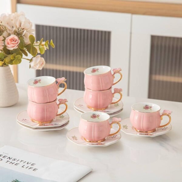 طقم قهوه – Butterfly Pink