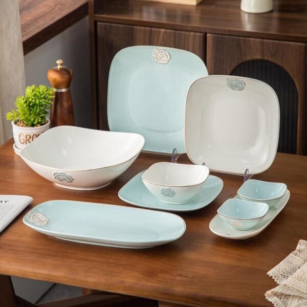 طقم عشاء 29 قطعة – Rosa – White/Blue