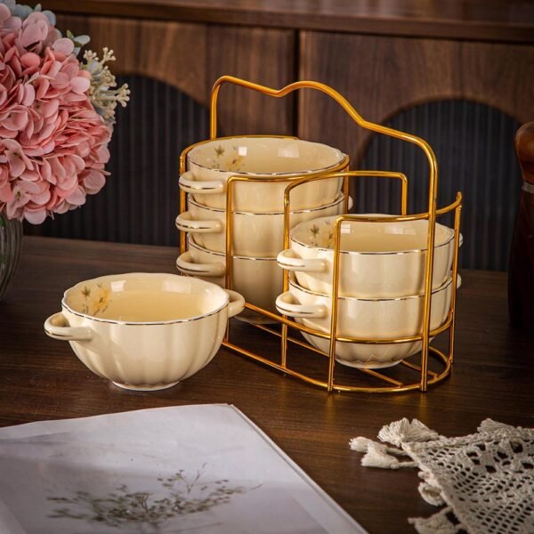 طقم شوربه على حامل – بيج – Pumpkin