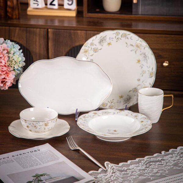 طقم عشاء 31 قطعه – Queen – White