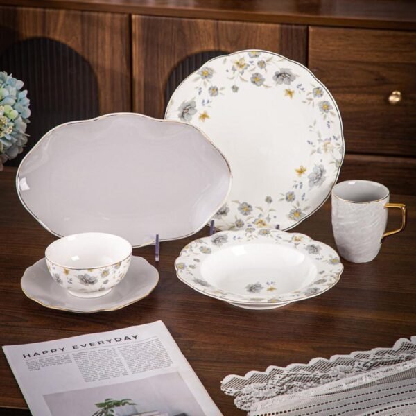 طقم عشاء 31 قطعه – Queen – Gray