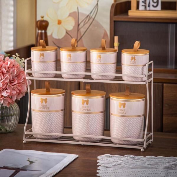 طقم توابل علي حامل 7 قطع – Fine – Cashmere