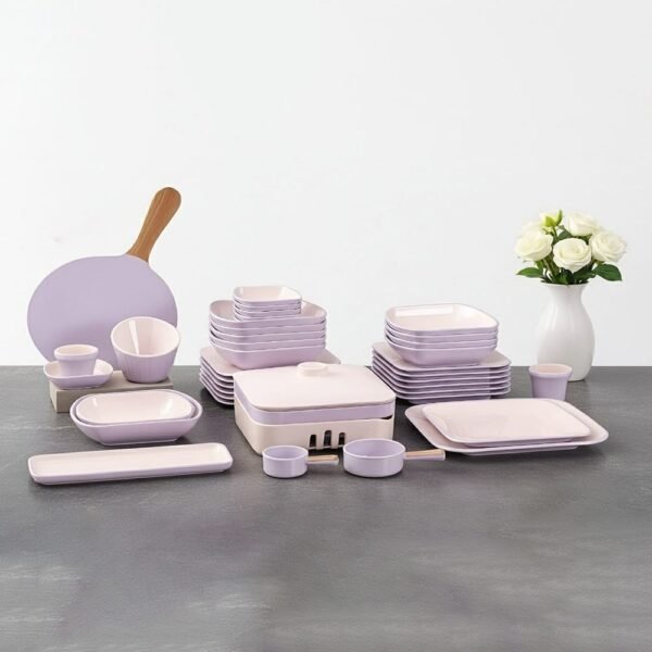 طقم ميلامين 40 قطعة – Opal – Purple