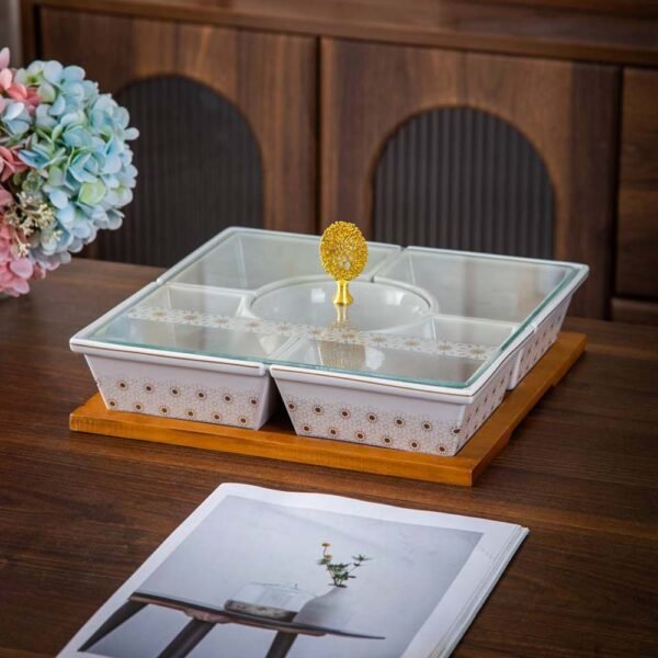 طقم تسالى مربع – Andalous Design – Grey