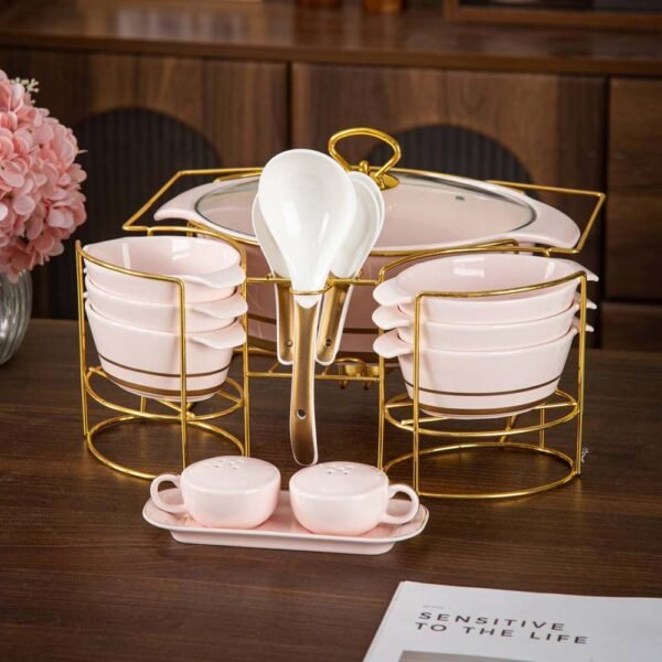 طقم شوربة 19 قطعة – Modern – Pink