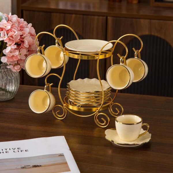 طقم قهوة على حامل – Royal Modern – Biege