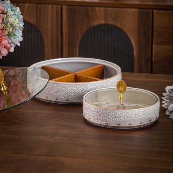 طقم تسالى و كاندى – Andalous Design – Grey