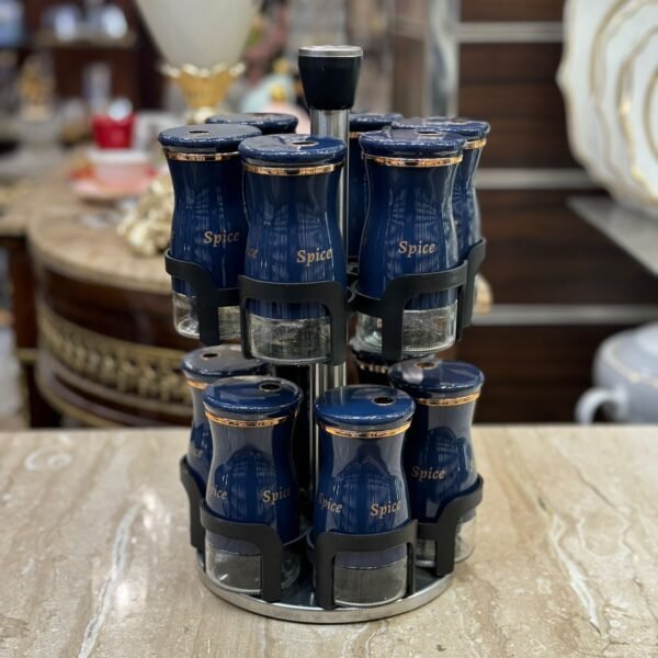 طقم توابل دوار – 12 قطعه