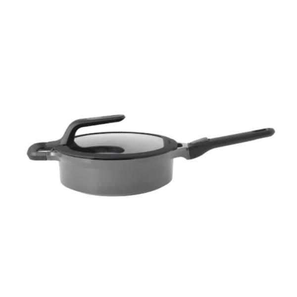 مقلاه بغطاء – خزفي رمادي 28 سم (Berghoff)